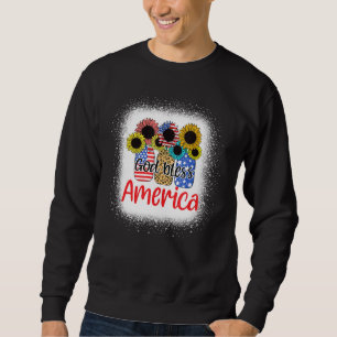Gud välsigne Amerika Mason burk 4 juli kristen Lång Ärmad Tröja