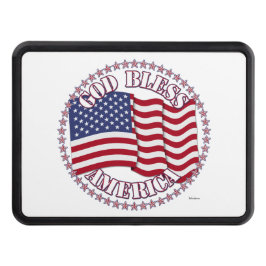 Gud välsigne Amerika och kors med USA-flagga Dragkroksskydd