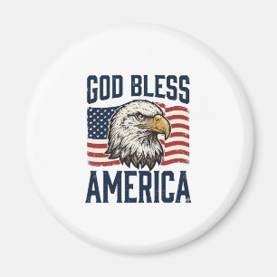 Gud välsigne Amerika Örn Patriotisk Vektor Design_ Magnet