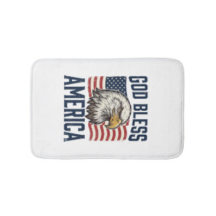 Gud välsigne Amerika Örn Patriotisk Vektordesign_1 Badrumsmatta