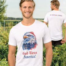 Gud välsigne Amerika Örnstjärnor Röda Vita Och Blå