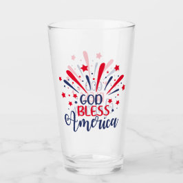 Gud välsigne Amerika Patriotisk fyrverkerifestival Glaskopp