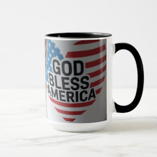 Gud välsigne Amerika patriotisk mugg