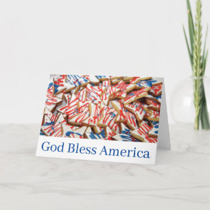 Gud välsigne Amerika Patriotisk Välkomstkort Blank Kort
