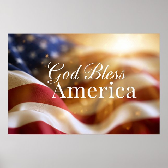 Gud välsigne Amerika Poster (Framsidan)