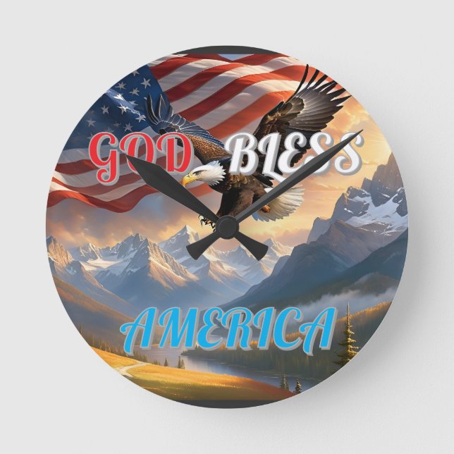 GUD VÄLSIGNE AMERIKA RUND KLOCKA (Framsida)