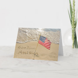 Gud välsigne Amerika-stranden Kort