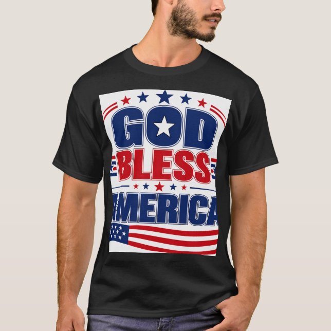 Gud välsigne Amerika T Shirt (Framsida)