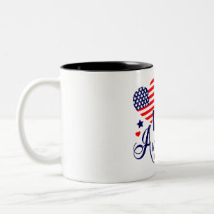 Gud välsigne Amerika Två-Tonad Mugg