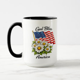 Gud välsigne Amerika USA-flagga och prästkragar Bl Mugg
