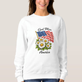 Gud välsigne Amerika USA Flagga och Prästkragar Bl T Shirt
