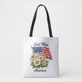 Gud välsigne Amerika USA-flagga och prästkragar Bl Tygkasse