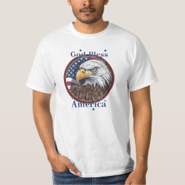 Gud välsigne Amerika USA-flagga T Shirt