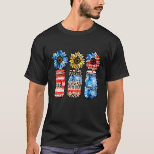 Gud välsigne Amerika USA USA Flagga Patriotic USA T Shirt