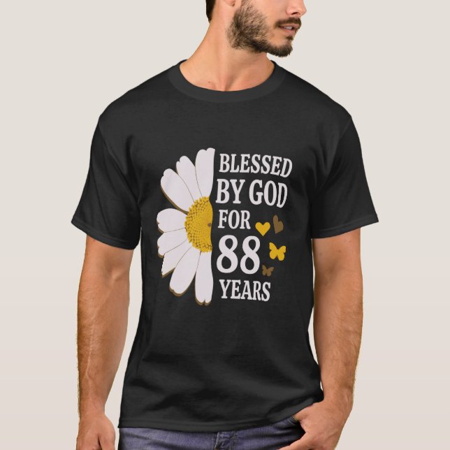 Gud välsigne i 88 år 88:e födelsedag Daisy Bu T Shirt (Framsida)