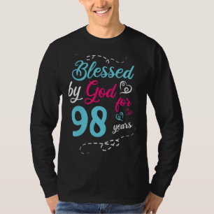 Gud välsigne i 98 år 98:e Födelsedagsfesten Ce T Shirt