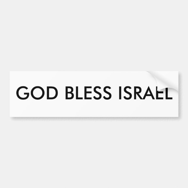 GUD VÄLSIGNE ISRAEL BILDEKAL (Framsidan)
