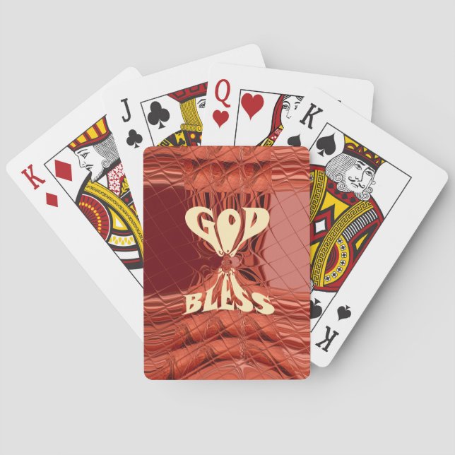 Gud välsigne konsttryck casinokort (Baksidan)