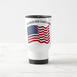 GUD VÄLSIGNE KUSTVAKTEN med & USA-flagga Resemugg