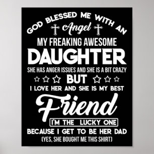 Gud välsigne mig med en ängel-häftande dotter poster