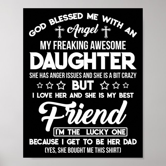 Gud välsigne mig med en ängel-häftande dotter poster (Framsidan)