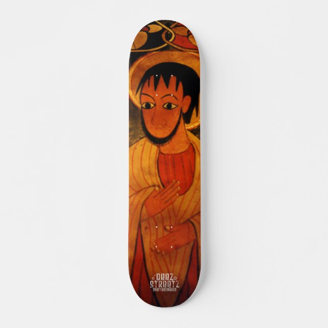 Gud välsigne skateboardet! mini skateboard bräda 18,5 cm (Framsida)