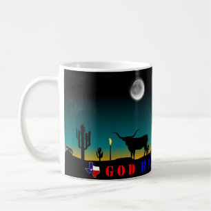 Gud välsigne Texas Lone Star State Kaffemugg