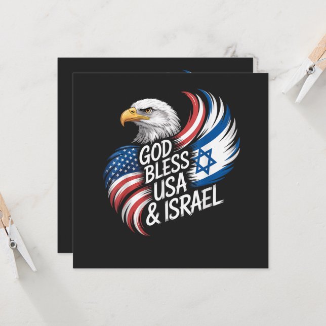 Gud välsigne USA Israel (Fram/Back In Situ)