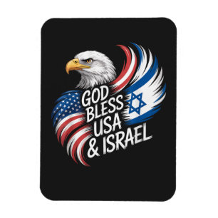 Gud välsigne USA Israel Magnet