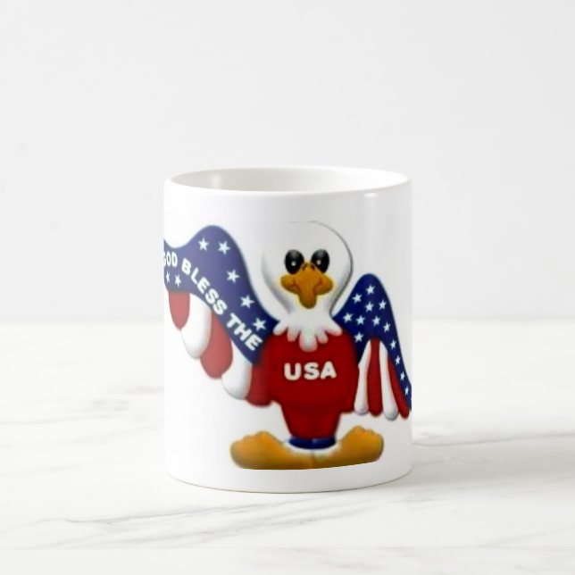 Gud välsigne USA Kaffemugg (Center)