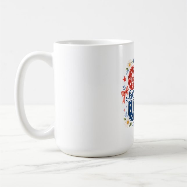 Gud välsigne USA Kaffemugg (Vänster)