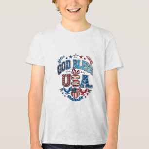 Gud välsigne USA Patriotisk T-Shirt Design