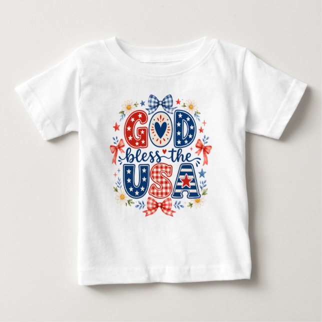 Gud välsigne USA T Shirt (Framsida)