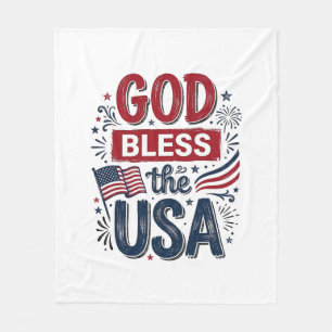 Gud välsigne USA Vintage Patriotisk Tro Skjorta De Fleecefilt