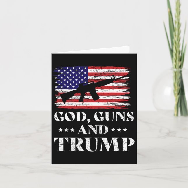Gud Vapen Och Trump  Kort (Framsida)