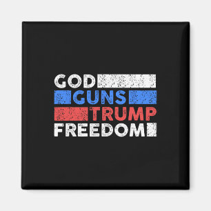 Gud Vapen Trump Frihet - Rolig USA Trump Magnet