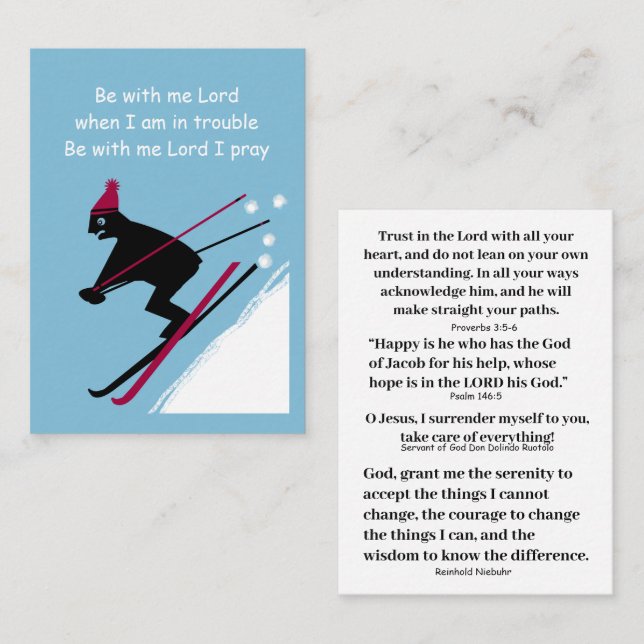Gud vår hjälp i orostider visitkort (Fram/baksida)