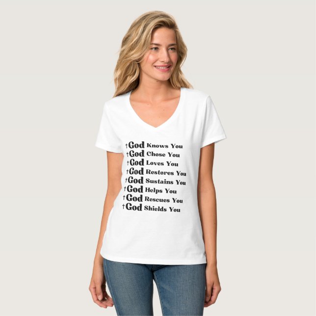 Gud vet dig, Kärlek du, restaurerar och Rädding du T Shirt (Hel framsida)