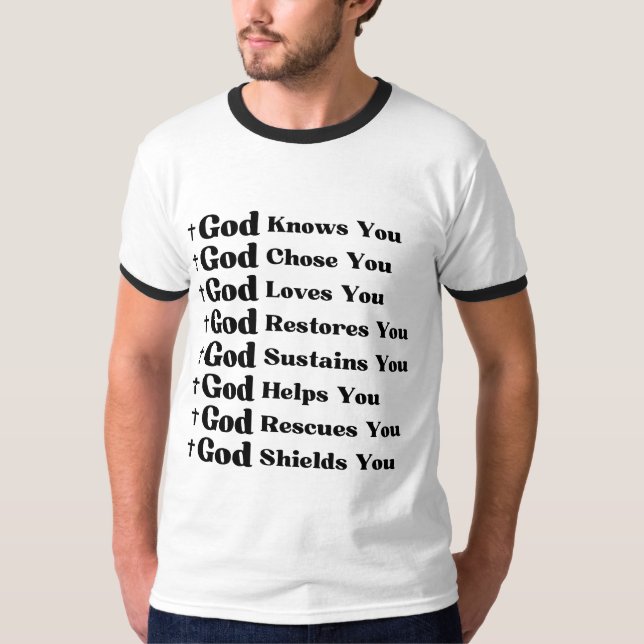 Gud vet dig, Kärlek du, restaurerar och Rädding du T Shirt (Framsida)