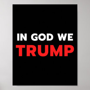 Gud vi Trump Trump Pro President Donald Trump Supp Poster