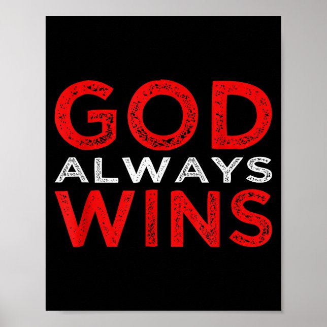 Gud Vinner Alltid Religiös  Poster (Framsidan)