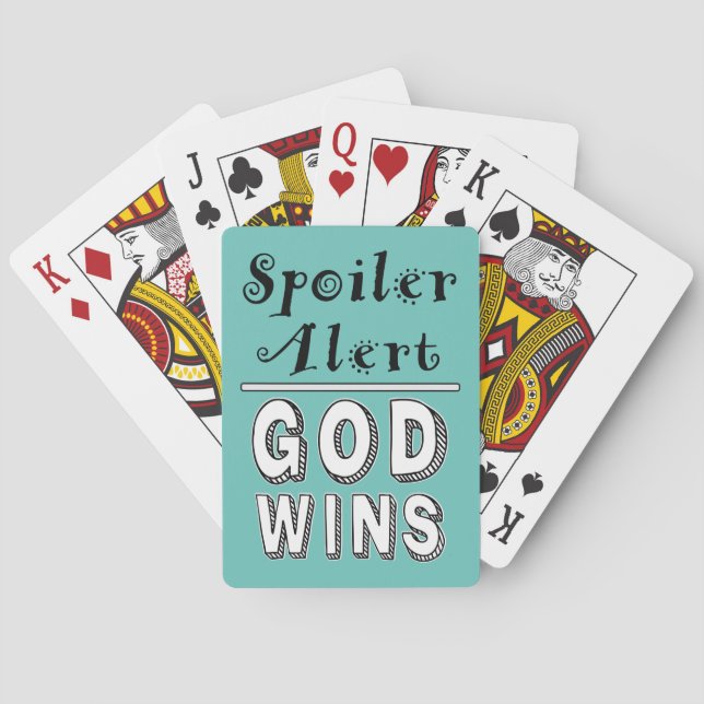 Gud vinner på uppspelningskort casinokort (Baksidan)