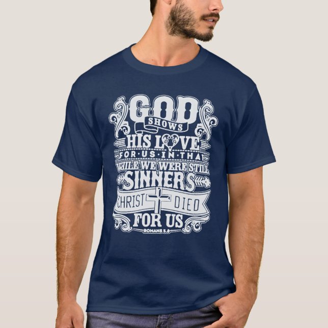Gud visar roligt t shirt (Framsida)