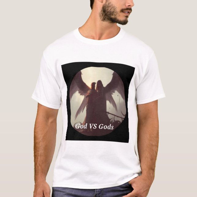 Gud vs Gods logotyp T Shirt (Framsida)