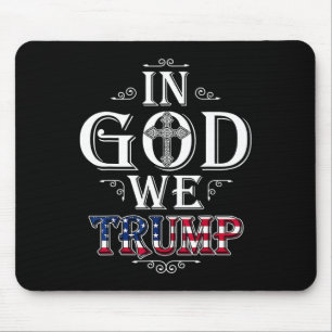 Gud We Trump 2024 American Flagga Patriotic Christ Musmatta