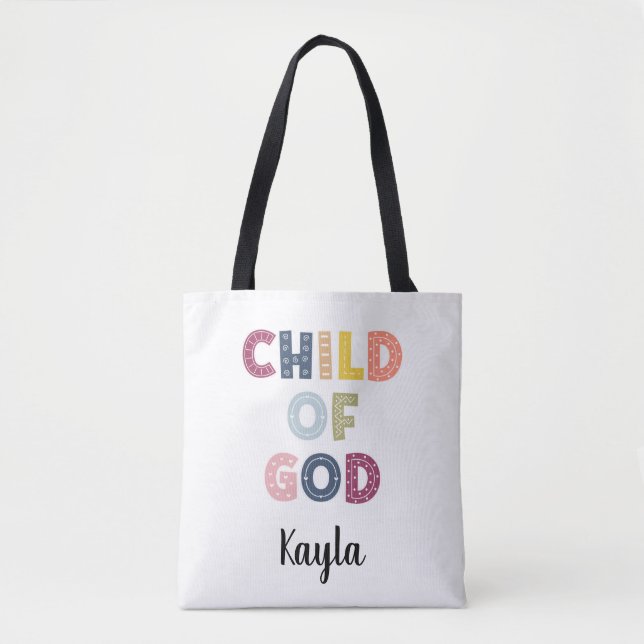 Gud Whimsical Boho Tote Bag Tygkasse (Framsida)