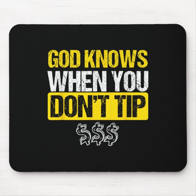 Gud White Tip Bartender Barman Servitör Pub Gift Musmatta (Framsidan)