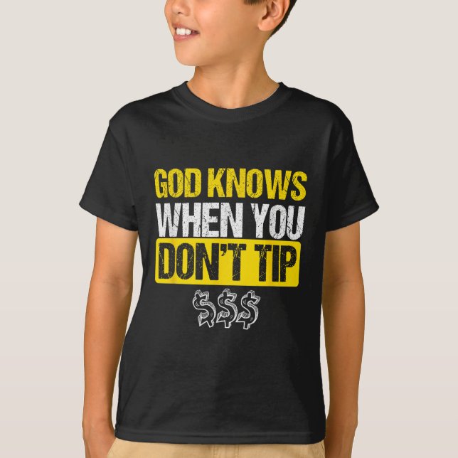 Gud White Tip Bartender Barman Servitör Pub Gift T Shirt (Framsida)