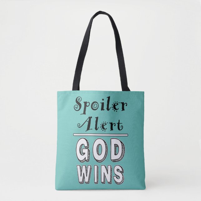 Gud Wins Tote Bag Tygkasse (Framsida)