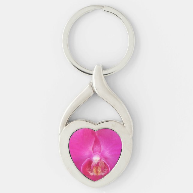 Guda Twisted Heart Silverfärgad Nyckelring (Framsidan)